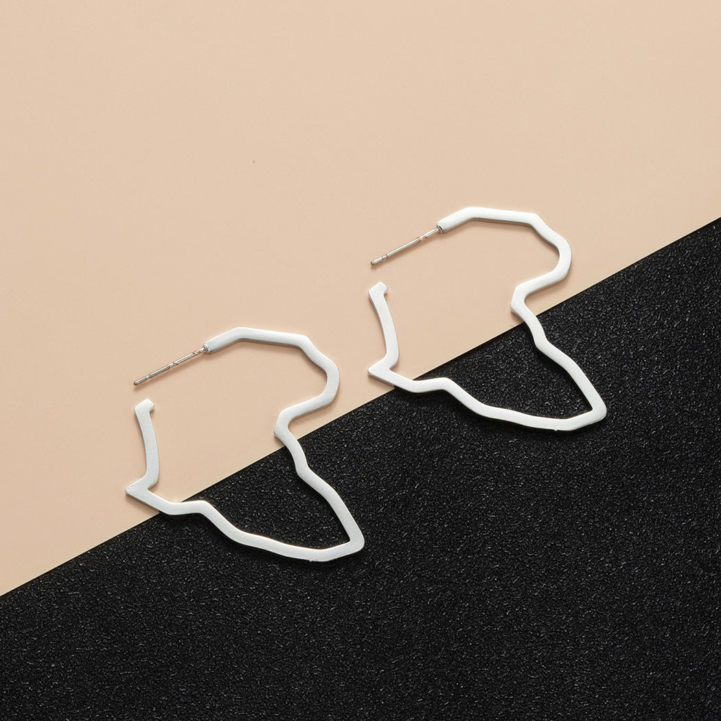 Personalized Hollow-out African Map Earrings