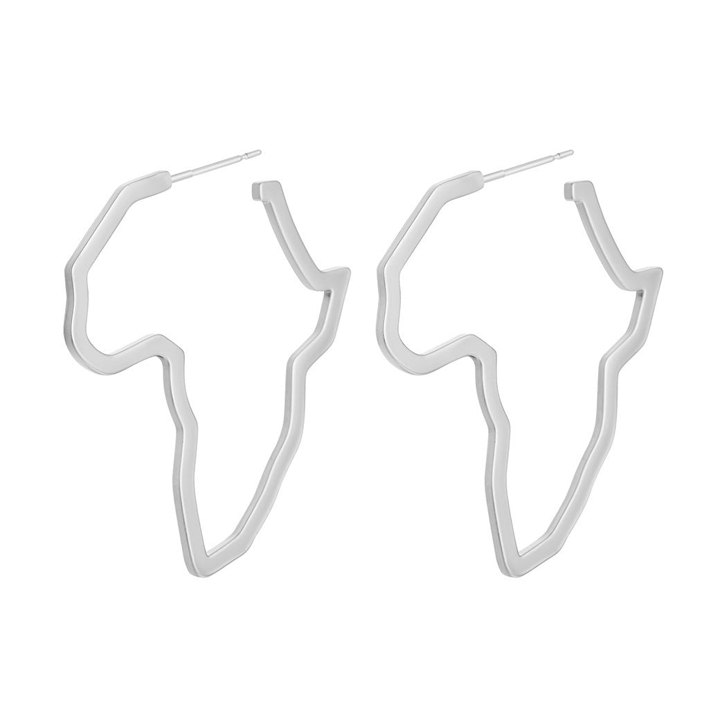Personalized Hollow-out African Map Earrings