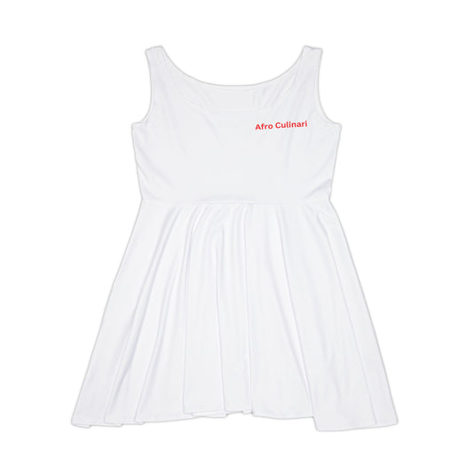 Women's Skater Dress with Afro Culinari Print | Trendy Summer Dress, Casual Wear, Festival Outfit, Gift for Her, Vacation Style