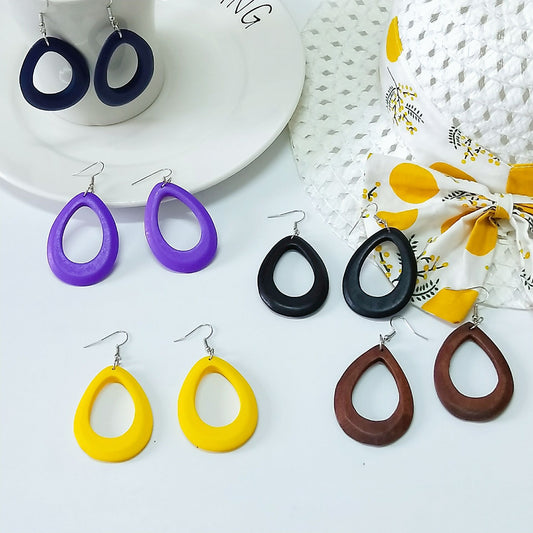 African Retro 50mm Round Earrings For Women