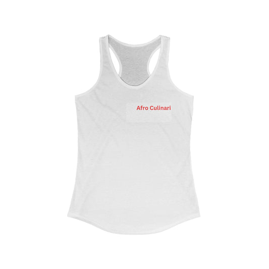 Women's Racerback Tank Top - Afro Culinary, Summer Fashion, Casual Wear, Fitness Apparel, Unique Gift Idea