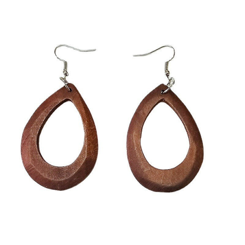 African Retro 50mm Round Earrings For Women