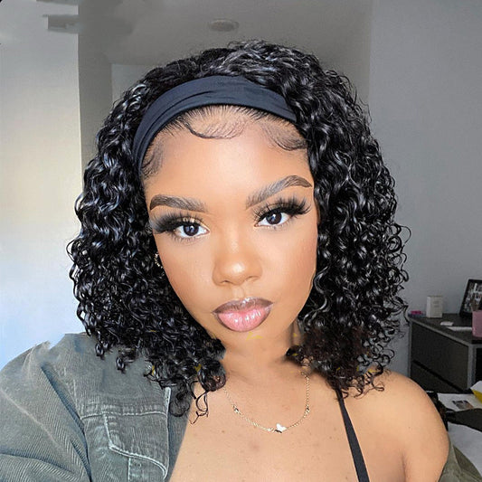 Fiber Headband Wig Headgear Lady